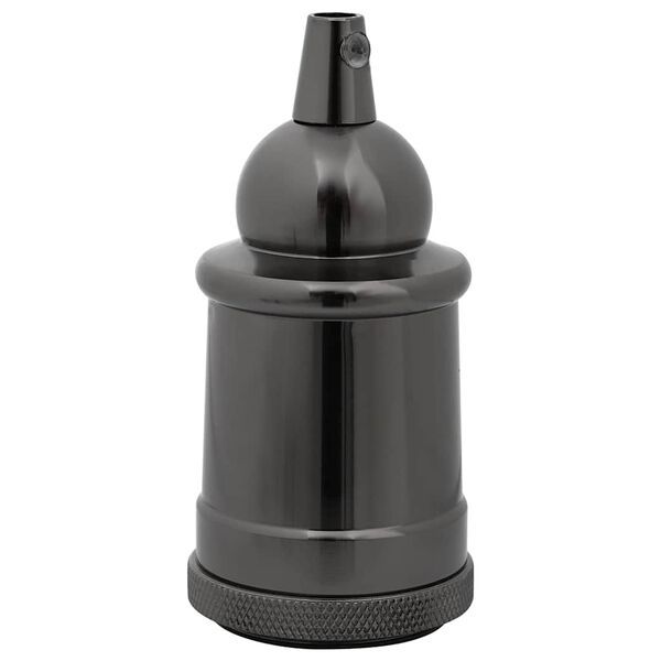 vidaXL Oprawki do lamp 2 szt. Błyszczące czarne E27