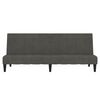 vidaXL 2-osobowa kanapa, ciemnoszara, obita mikrofibrą