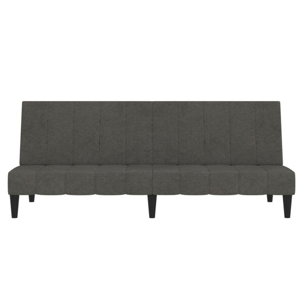 vidaXL 2-osobowa kanapa, ciemnoszara, obita mikrofibrą