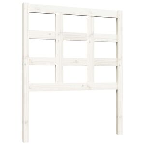 vidaXL Wezgłowie ł&oacute;żka, białe, 80,5x4x100 cm, lite drewno sosnowe