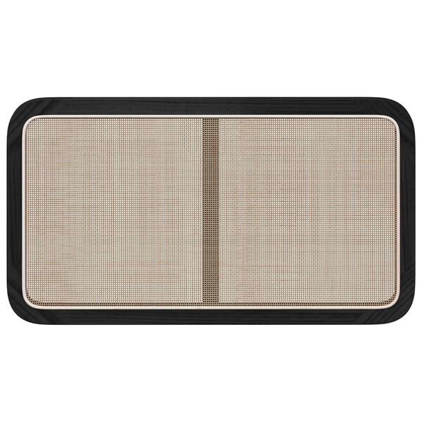 vidaXL Zagłówek Z zagłówkiem Czarny 100 x 55 x 3 cm rattan