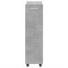 vidaXL Szafka na kółkach, szarość betonu, 60x22x79 cm
