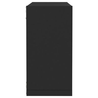 vidaXL Półki ścienne kostki, 2 szt., czarne, 30x15x30 cm