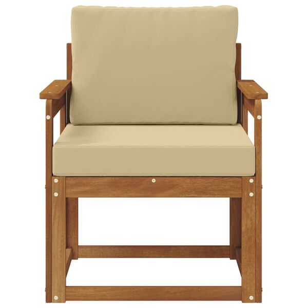 vidaXL Sofa na zewnątrz Lite drewno akacjowe i poliester Naturalny