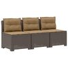 vidaXL Sofa ogrodowa 3-osobowa z poduszkami w rattanowym wyglądzie PP