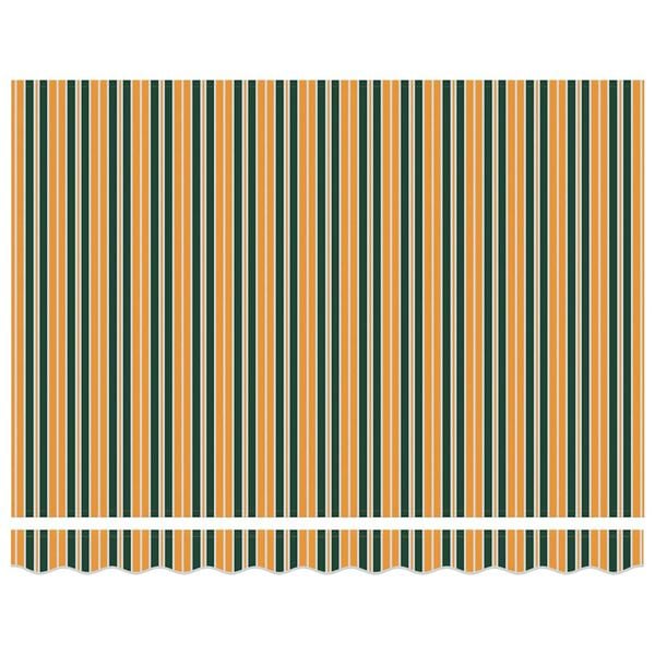 vidaXL Markiza zwijana Zielony i Żółty 300 x 250 cm Poliester i Metal