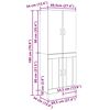 vidaXL Highboard Czarny Dąb 69,5 x 34 x 180 cm Materiał drewnopochodny