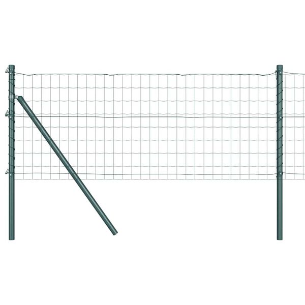 vidaXL Ogrodzenie z słupkiem Zielony 0,4 x 50 m Stal i PVC