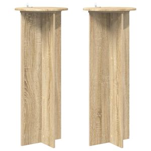 vidaXL Stojak na rośliny 2 szt. dąb Sonoma &Oslash;40 x 100 cm