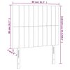 vidaXL Zagłówek do łóżka z LED, ciemnozielony, 80x5x118/128cm, aksamit