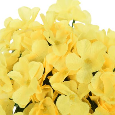vidaXL Sztuczne girlandy kwiatowe, 3 szt., żółte, 85 cm