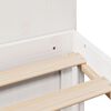 vidaXL Łóżko z regałem, bez materaca, białe, 120x190 cm, sosnowe