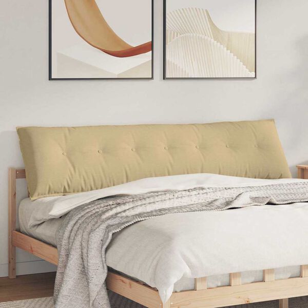 vidaXL Poduszka na plecy Szary zielony 200 x 50 cm Tkanina sztruksowa