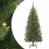vidaXL Sztuczna choinka Zielony 120 cm PE i PVC