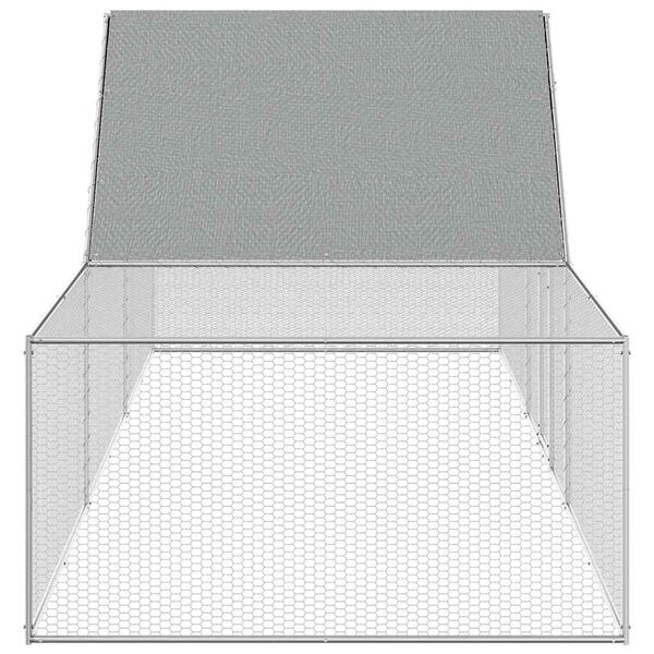 vidaXL Woliera dla kur, 6 x 2 x 2 m, galwanizowana stal