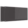 vidaXL Panel kuchenny 2 pcs Ciemnoszary 120 x 60 cm szkło hartowane