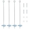 vidaXL Kotwa ziemna 4 pcs srebrny &Oslash;10 x 60 cm Galwanizowany metal
