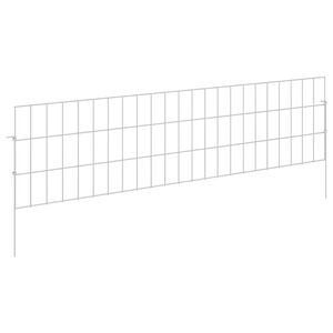 vidaXL Ogrodzenie z palikami 24 szt. 115 x 30 cm Stal ocynkowana