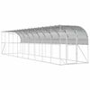 vidaXL Kurnik przy ścianie srebrny 600 x 150 x 215 cm Stal ocynkowana