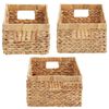 vidaXL Kosze do przechowywania 3 pcs Naturalny 40 x 30 x 18 cm