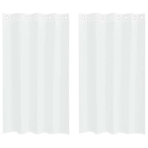 vidaXL Firany Voile 2 szt. Biały 175 x 140 cm Poliester