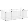vidaXL Klatka dla małych zwierząt, bezbarwna, 144x74x46,5 cm PP i stal