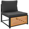 vidaXL Ogrodowa sofa bez podłokietnik&oacute;w, z poduszkami, drewno akacjowe