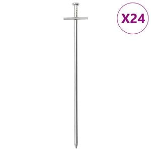 vidaXL Śledzie do namiotu, 24 szt., 23 cm, &Oslash;6 mm, stal galwanizowana