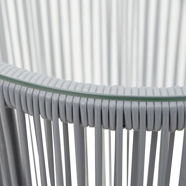 vidaXL 3-cz. zestaw mebli bistro z poduszkami, rattan PE, szary