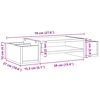 vidaXL Podstawka pod monitor, z przegrodami, opalany dąb, 70x27x15 cm
