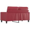 vidaXL 2-osobowa sofa, winna czerwień, 120 cm, sztuczna sk&oacute;ra