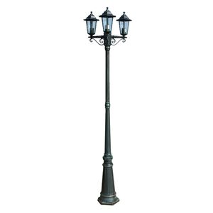 vidaXL Stojąca lampa ogrodowa 3-ramienna, 215 cm, ciemnozielona/czarna