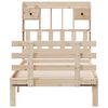vidaXL Ł&oacute;żko z regałem, bez materaca, 75x190 cm, drewno sosnowe