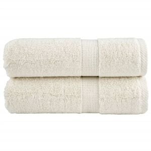 vidaXL Ręczniki myjące Premium SOLUND 2 szt. Kremowe 30x30 cm 600 gsm