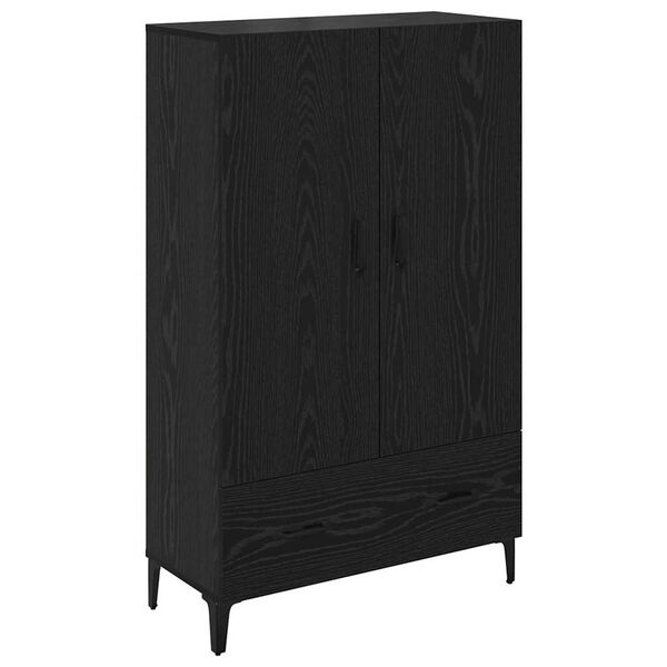 vidaXL Highboard z szufladą Czarny Dąb 70 x 31 x 115 cm