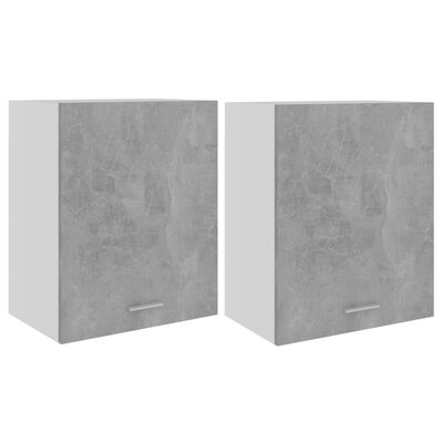 vidaXL Szafki wiszące, 2 szt., szarość betonu, 50x31x60 cm