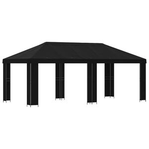 vidaXL Altana ogrodowa 6 x 3 m Czarny Poliester i Stal 190 gsm