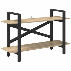 vidaXL P&oacute;łka na książki 2 poziomy 100 x 33,5 x 64 cm Dąb Sonoma