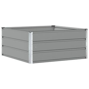 vidaXL Donica Jasnoszary 100 x 100 x 45 cm Stal