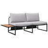 vidaXL Sofa Ogrodowa z poduszką Jasnoszary 200,5 x 70 x 85,5 cm Stal
