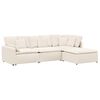 vidaXL Sofa modułowa z podn&oacute;żkiem i poduszkami Tkanina przypominająca