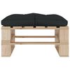 vidaXL Ogrodowy stołek z palet z antracytową poduszką, drewniany