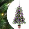 vidaXL Choinka z 150 diodami LED z podstawą Zielony 90 cm PE