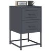 vidaXL Szafka nocna, antracytowa, 36x39x60,5 cm, stal