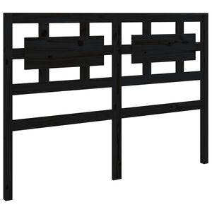 vidaXL Wezgłowie ł&oacute;żka, czarne, 205,5x4x100 cm, lite drewno sosnowe