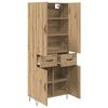 vidaXL Highboard 2 pcs Dąb rzemieślniczy Drewno inżynieryjne i szkło