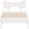 vidaXL Rama ł&oacute;żka bez materaca, biała, 90x200 cm, lite drewno sosnowe