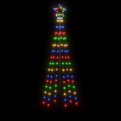 vidaXL Choinka stożkowa, 108 kolorowych diod LED, 70x180 cm