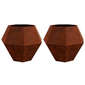 vidaXL Donica 2 szt. Rdzawy 100 x 100 x 80 cm Stal kortenowska