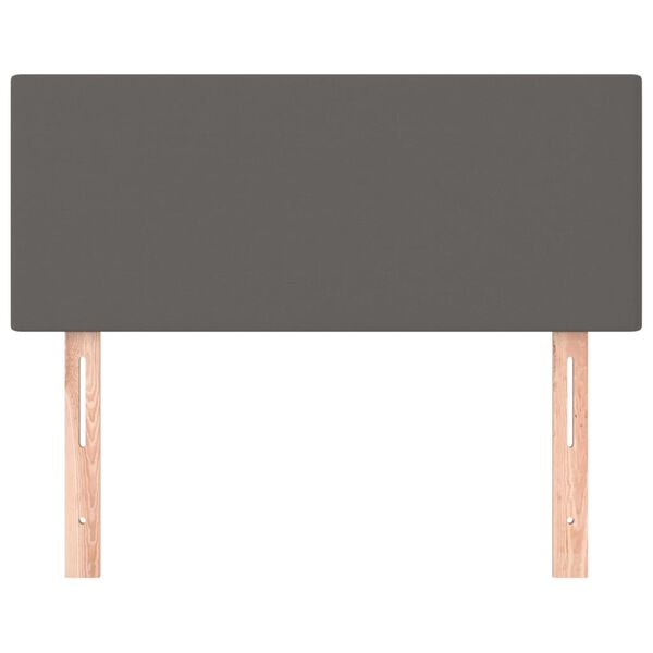 vidaXL Zagłówek do łóżka, szary, 90x5x78/88 cm, sztuczna skóra